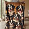 Golden Dog and Rainbow Theme blanket Lightweight Warm Flannel Blanket Decorative Throw Blanket for Home Decoration