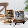 Creative Retro Breakfast Cup Underglaze Hand-painted Ceramic Mug Oatmeal Cup Chunky Milk Cup Coffee Cup Tea Cup