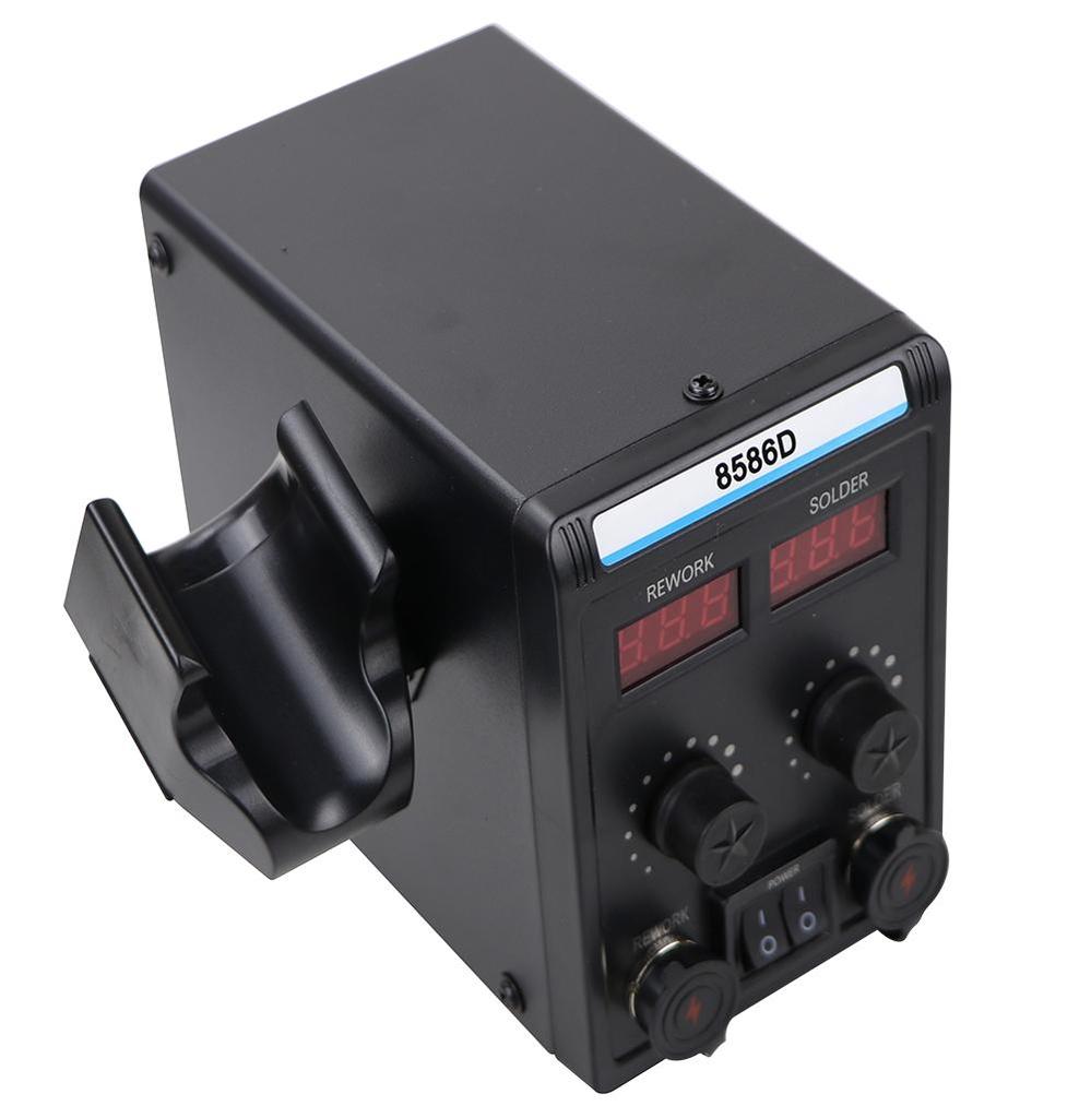 Двойной цифровой дисплей 8586D, сварочная станция, фен, паяльник, инструмент для обслуживания сварки, печатная плата IC, SMD BGA, сварка