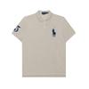 Polo SS25 Logo Embroidered Short Sleeve Polo Shirt Men Tops Khaki 710697457-032