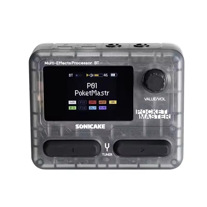 SONICAKE Pocket Master гитарная педаль эффектов Цветной корпус Гитарный басовый усилитель 100+ Мультиэффектная педаль Управление через приложение Перезаряжаемая