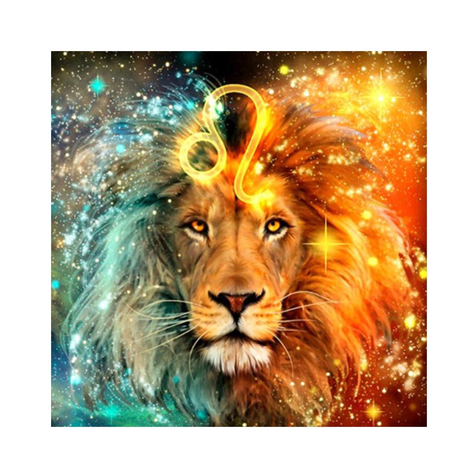 DIY 5D Лев алмазная живопись горный хрусталь картина полный круглый животное полная алмазная вышивка подарок мозаика вышивка крестиком украшения