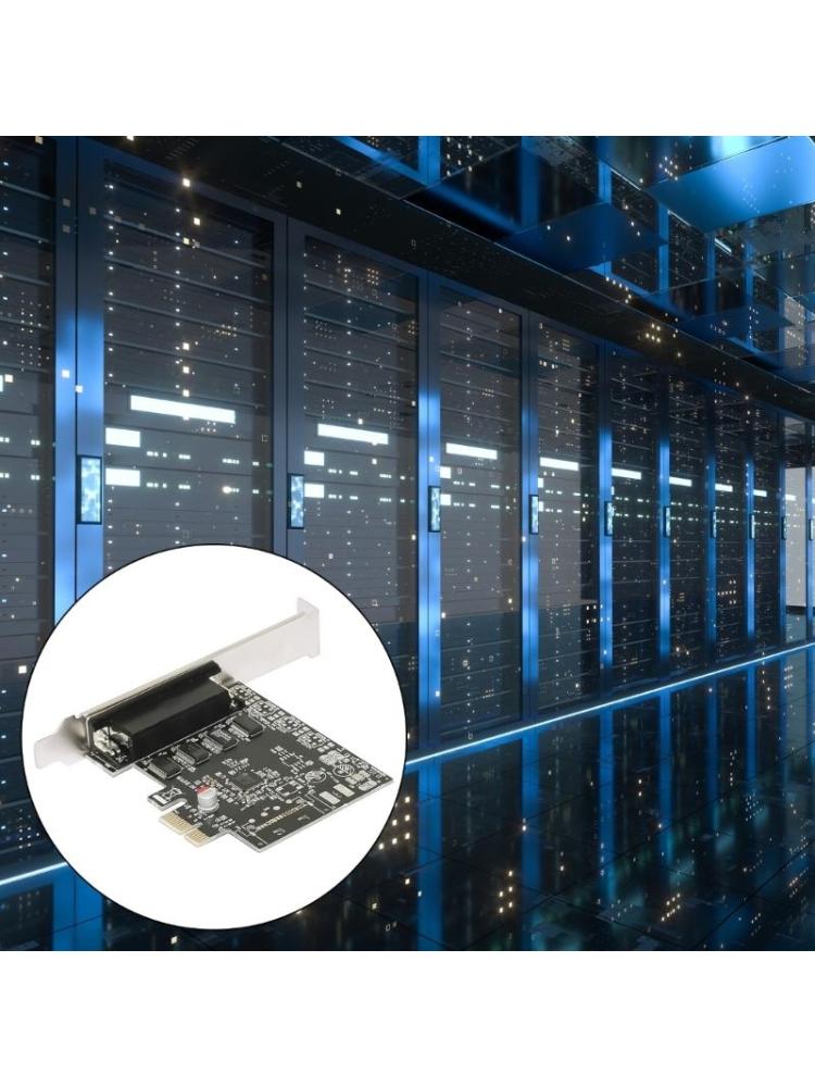 PCIe 4-портовая последовательная адаптерная карта RS232 с кабелями-разветвителями для компьютеров с низкопрофильным слотом