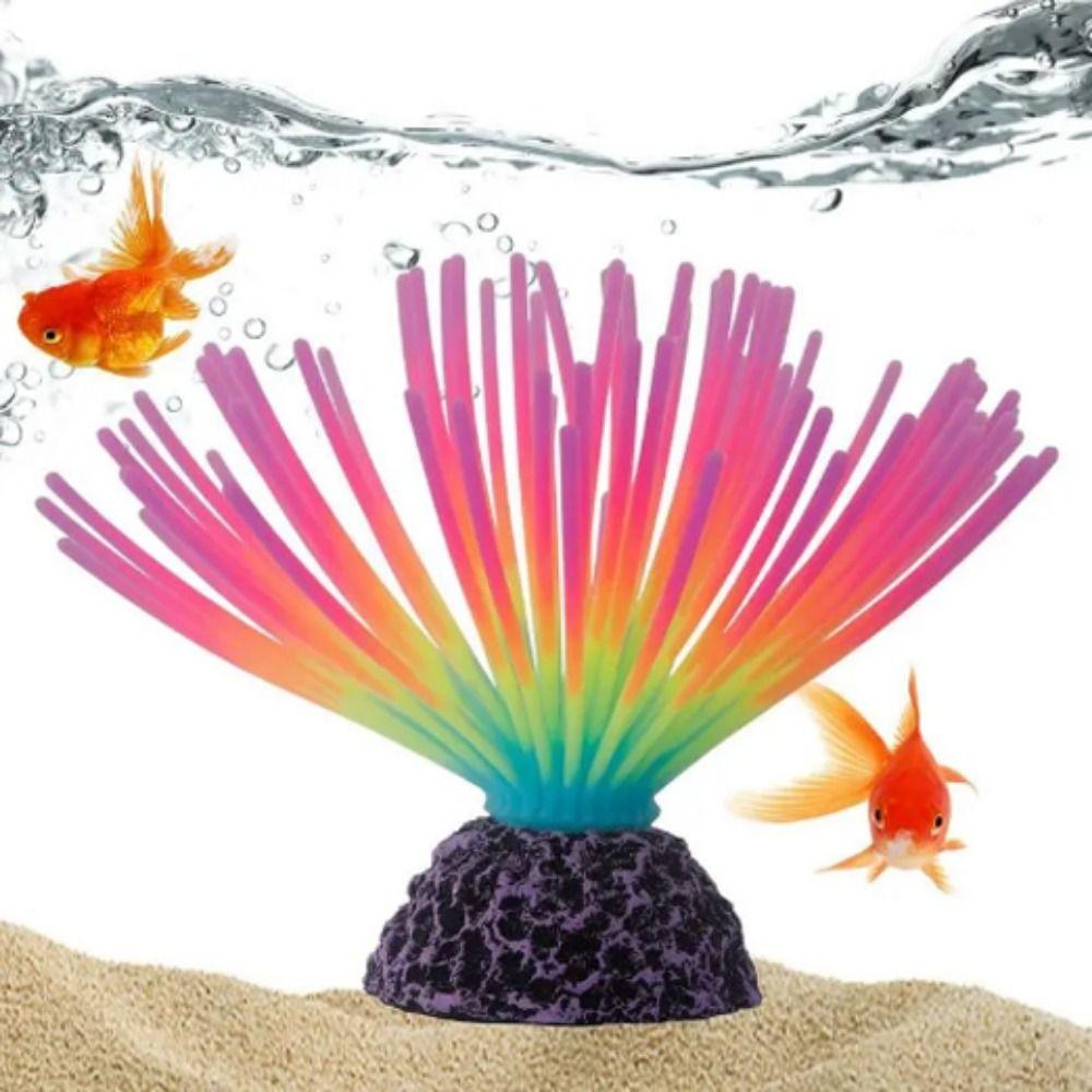 Fake Luminous Sea Urchin Simulation Sea Anemone Decorative Sea Urchin Bulb  Fish Tank Decor