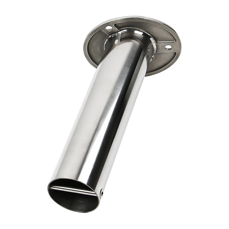 Marine Stainless Steel Boat Fishing Rod Holder Oval with PVC cover Heavy Duty Flush Mount Rod Holder 15/30/90 Degree