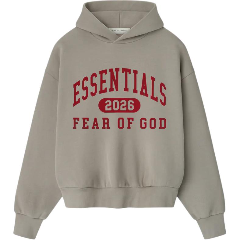 Fear of God Essentials Классическая толстовка Дымчато-серый Мужские Топы 192HO256862F