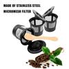 1/2/3/4/6 шт. Многоразовые экологически чистые фильтры для кофе K-Cup, сменный фильтр для капсул K Cup с ложкой для кофемашины Keurig