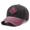 New Trend Adjustable Cotton Baseball Hat With Maple Leaf Decoration Design For All Seasons