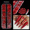 12 Grids/Box Crystal Nail Art Rhinestones Mixed Sizes Flatback Nail Stones Gems Luxury 3D DIY Charms For Nail Art Decorations