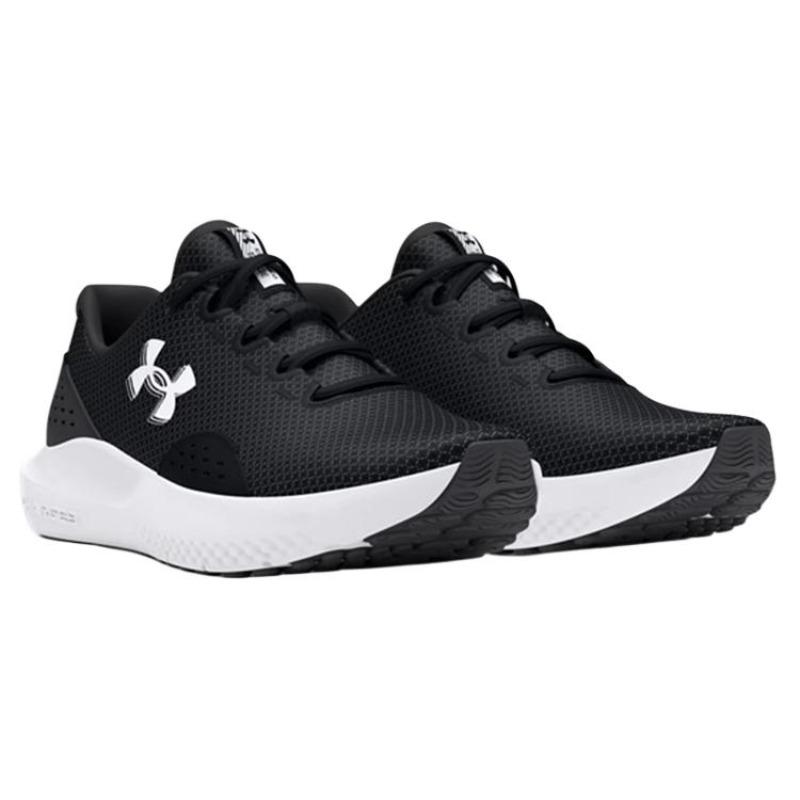 Under Armour Lightweight Low Top Running Shoes Women Black White 3027007-001
