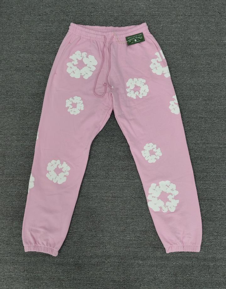 Худи из плотного хлопкового денима с цветочным принтом - Модная американская уличная куртка для мужчин