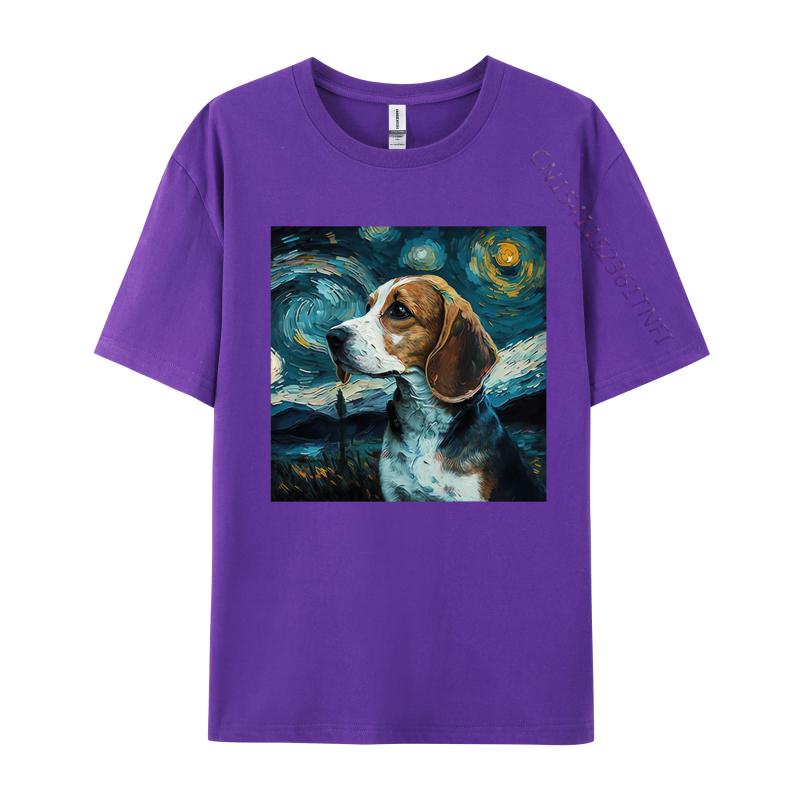 Beagle Dog Post Impressionist Tshirts 100 Cotton T Shirt Unisex Customized Tops Tees Plain T Shirts Wholesale