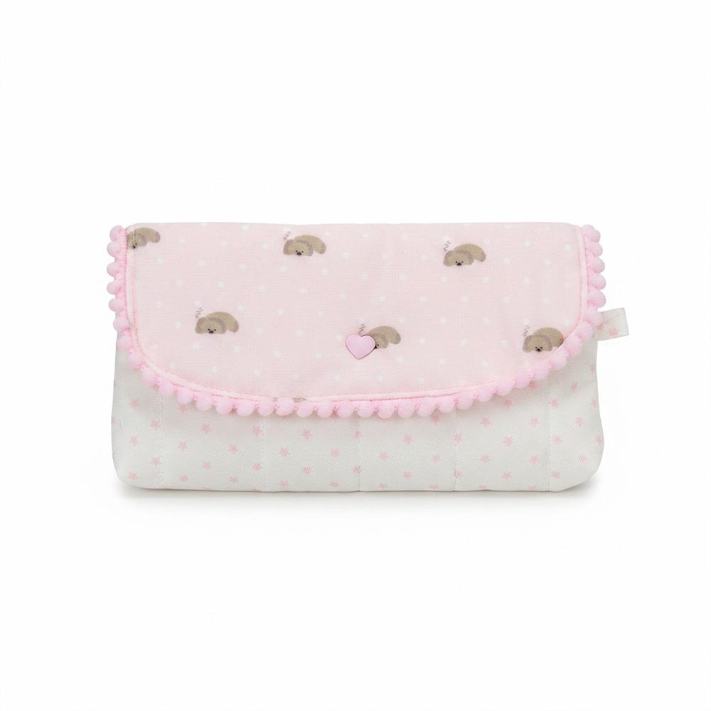 Puppy Print Pen Bag Zipper Pencil Pouch Durable Pencil Case School Supplies