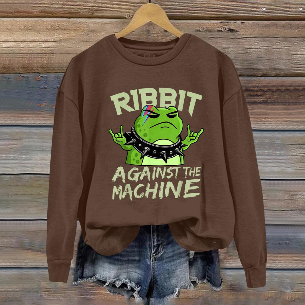 Women's Fashion Daily Versatile Casual Sweatshirts Long Sleeve Round Neck Top Sweatshirts