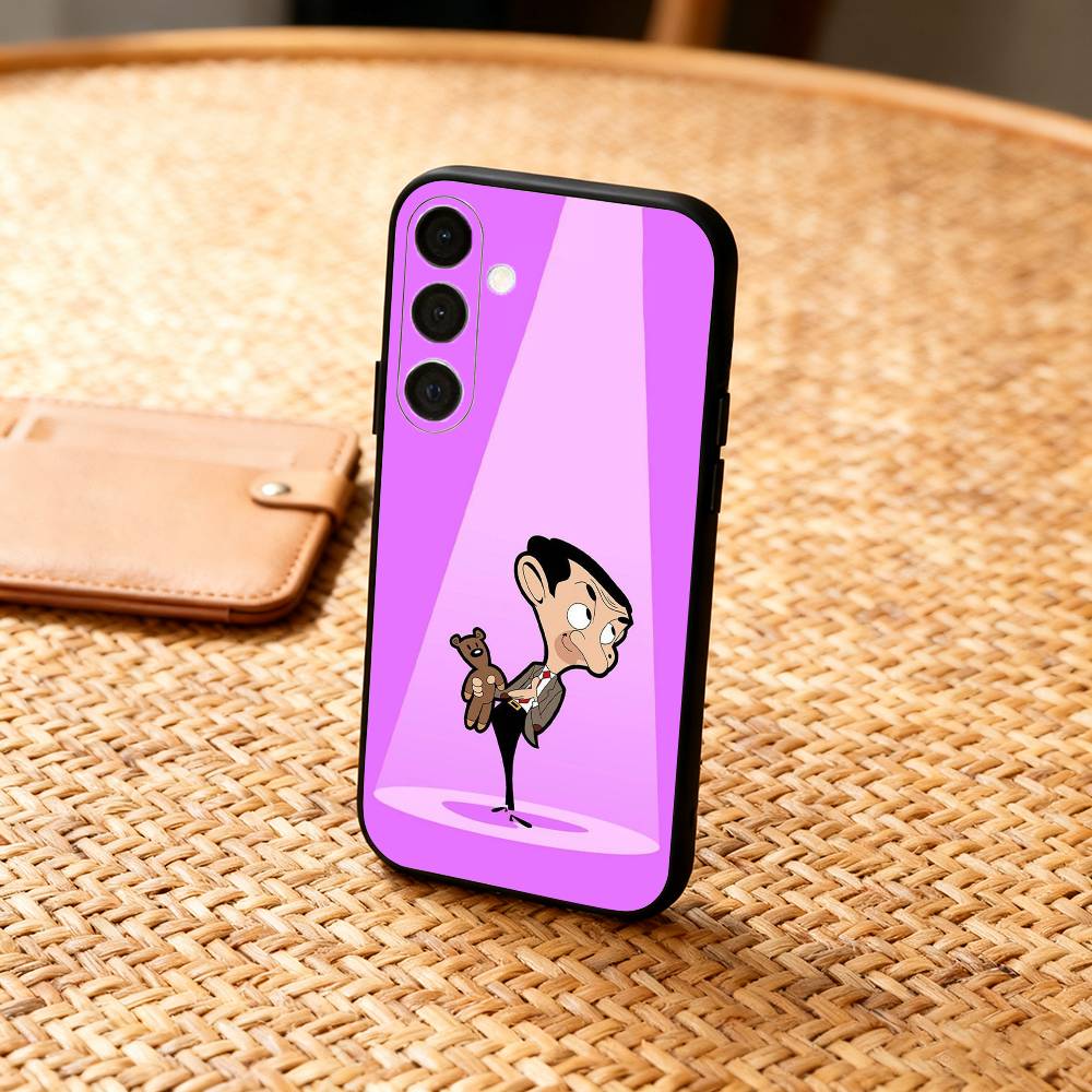 1PC Classic M-Mr B-Bean Funny Phone Case For Samsung A73,72,71,53,52,51,22,91,80, Soft Black Cover