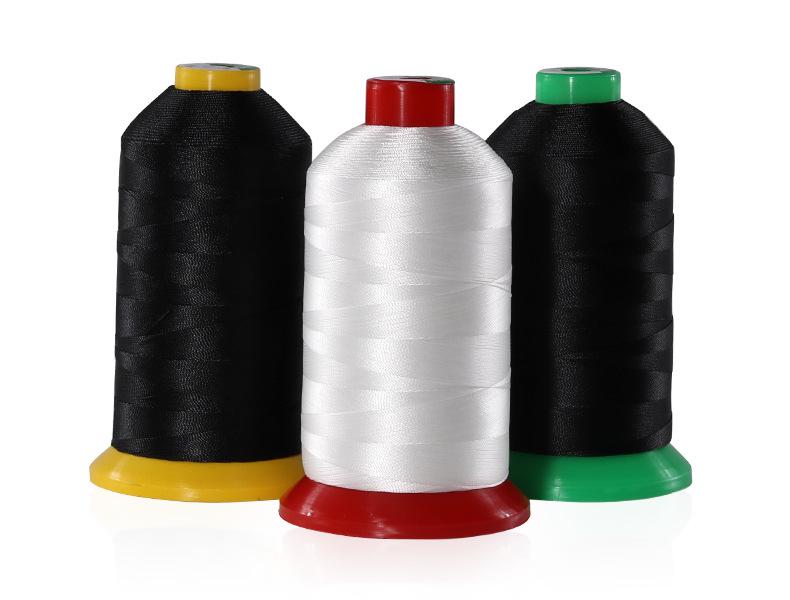 Высокопрочные черно-белые швейные нитки для одежды и кожи - полиэстер/нейлон 150D/250D/300D, большой рулон