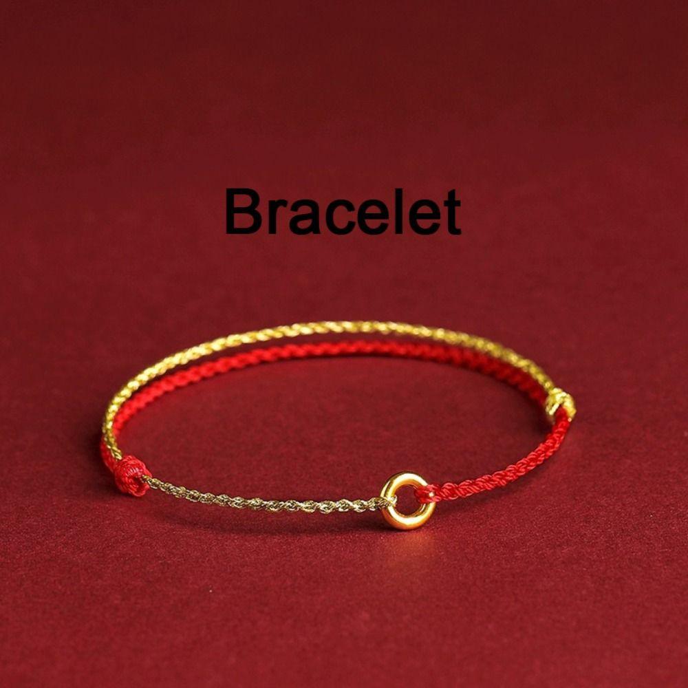 Шарм-пряжка Красная веревка Знаки китайского зодиака Браслеты Браслет на лодыжку для друга Любовников