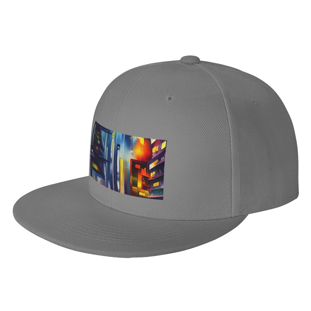 Fashion City of Fire and Ice Flat Brim Sun Hat Casual Gatherings Tennis FeUnisex