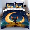 Cute Cat Moonlight Decor Multiple Sizes Kid'S And Adults' Bedroom Exquisite 3Pc Bedding Set, Gift