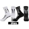 5Pairs Non Slip Socks for Men and Women's Sporting Milestones Shock Absorbing for Running Tennis