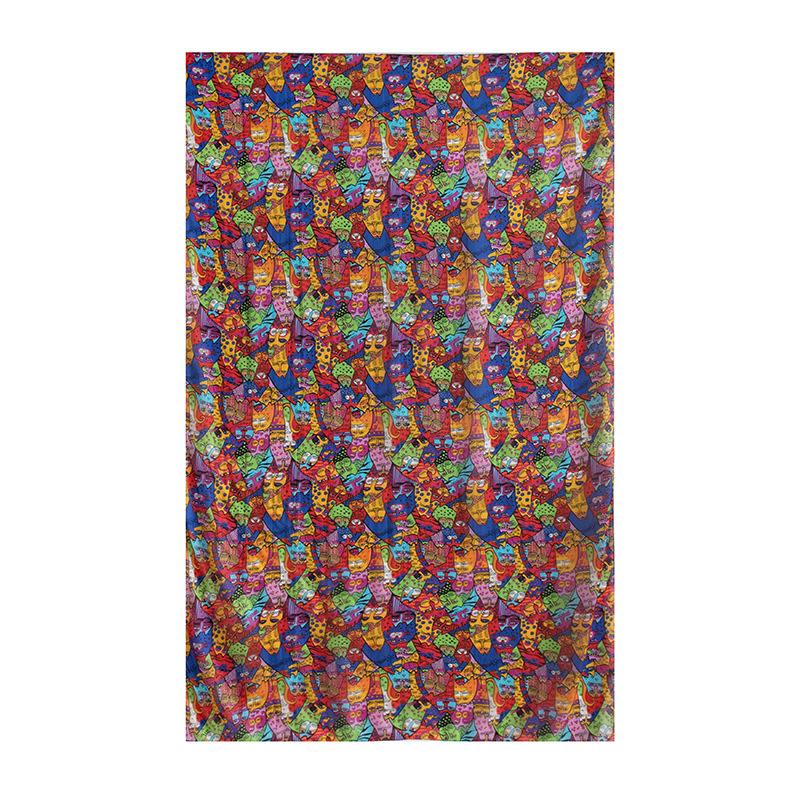 Spring  100% Mulberry Silk Scarf Women's Thin Shawl Silk Oil Painting Retro Plain Crepe Satin Premium Long Scarf