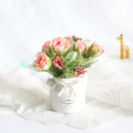 1шт искусственный цветок керамический горшок бонсай этап сад свадьба домашняя вечеринка декор