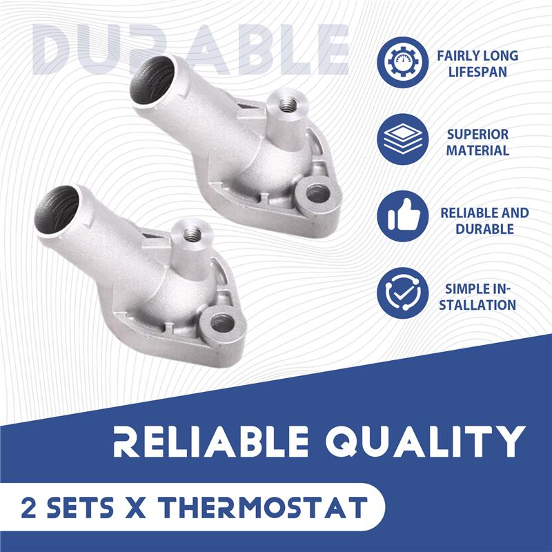 A60M-2Sets V-Twin Aluminum Thermostat Outlet Cover For Can-Am 800 1000 Outlander Renegade 420222690 420222691