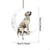 Рождественский питомец собака подвесное украшение на окно 10x8 см для внутреннего и наружного декора многоцелевой акрил с