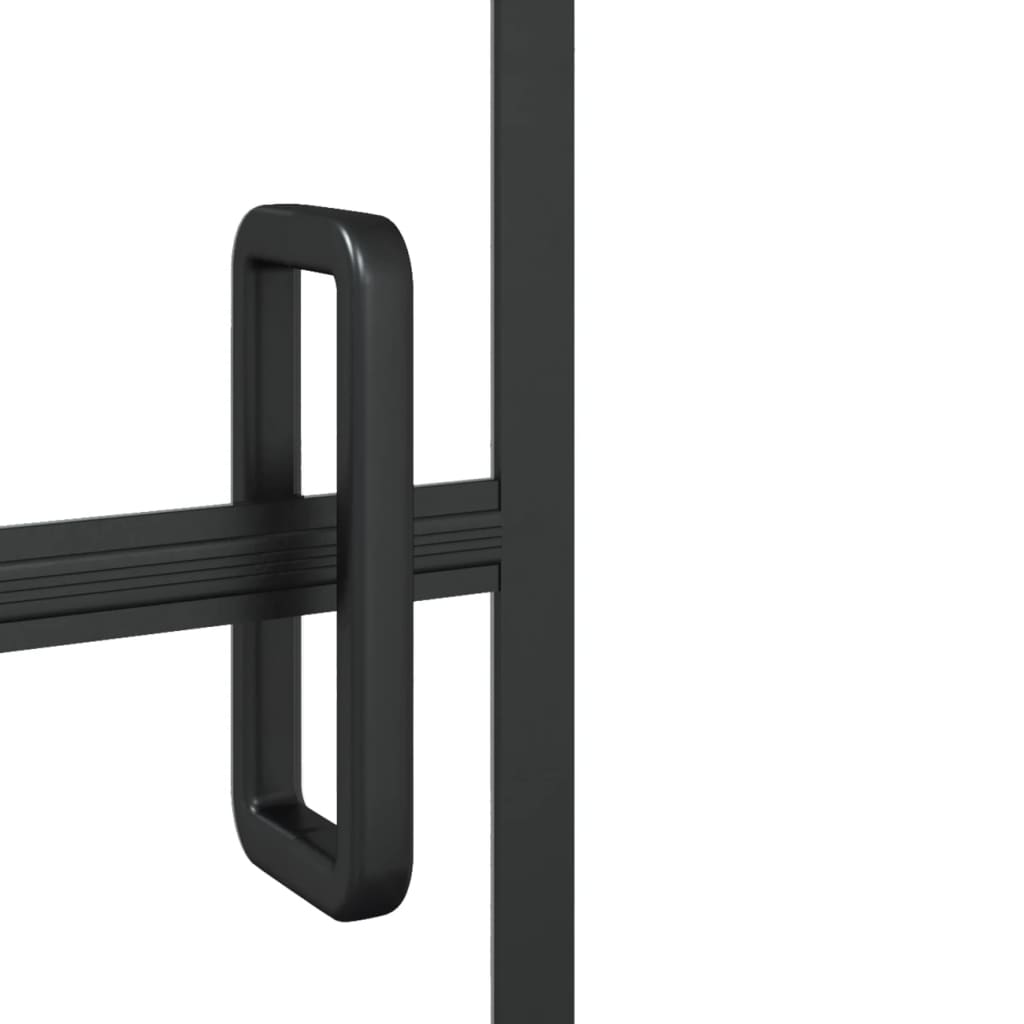 Folding Shower Enclosure ESG Safety Glass 120 x 140 cm Black & Transparent