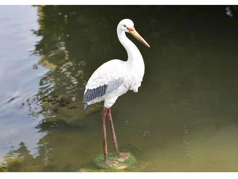 Simulated Heron Ornament for Outdoor Garden and Courtyard Landscaping Decoration - Egret Resin Craft