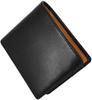 Black F Tochigi Leather Himeji Leather Bifold Wallet Bifold Wallet Folding Wallet Short Wallet Mini Wallet Compact Genuine Leather Thin Large Capacity