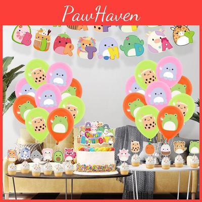 Яркие украшения для тематической вечеринки Squishmallows, идеально подходящие для детского дня рождения