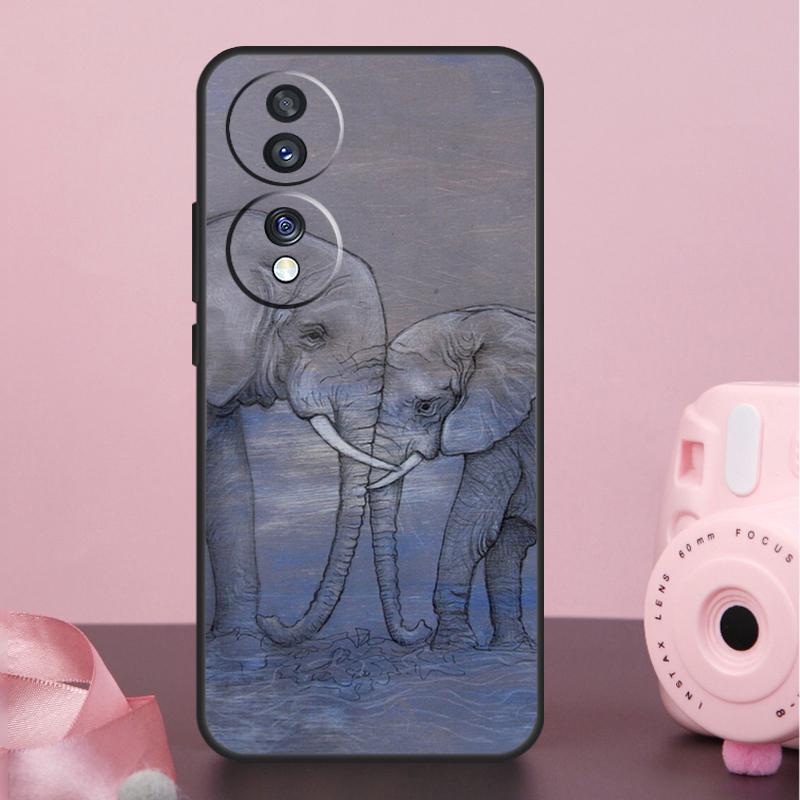 Милый чехол-слон для Honor X9a X8a X7a X6a X7 X8 X9 X9b X8b Honor 10 50 70 90 Lite Magic 6 5 Pro