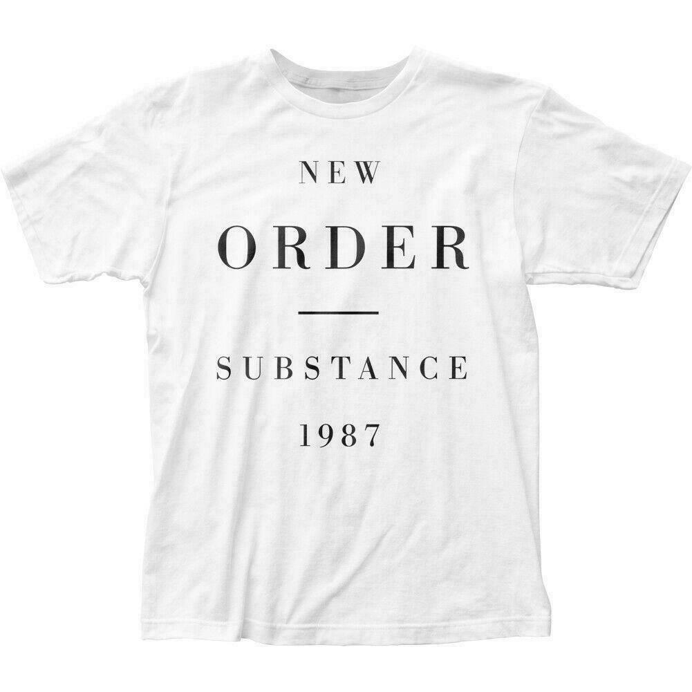 Футболка New Order Substance 1987 Мужская Лицензированная Рок-н-ролльная Группа Ретро Футболка Белая