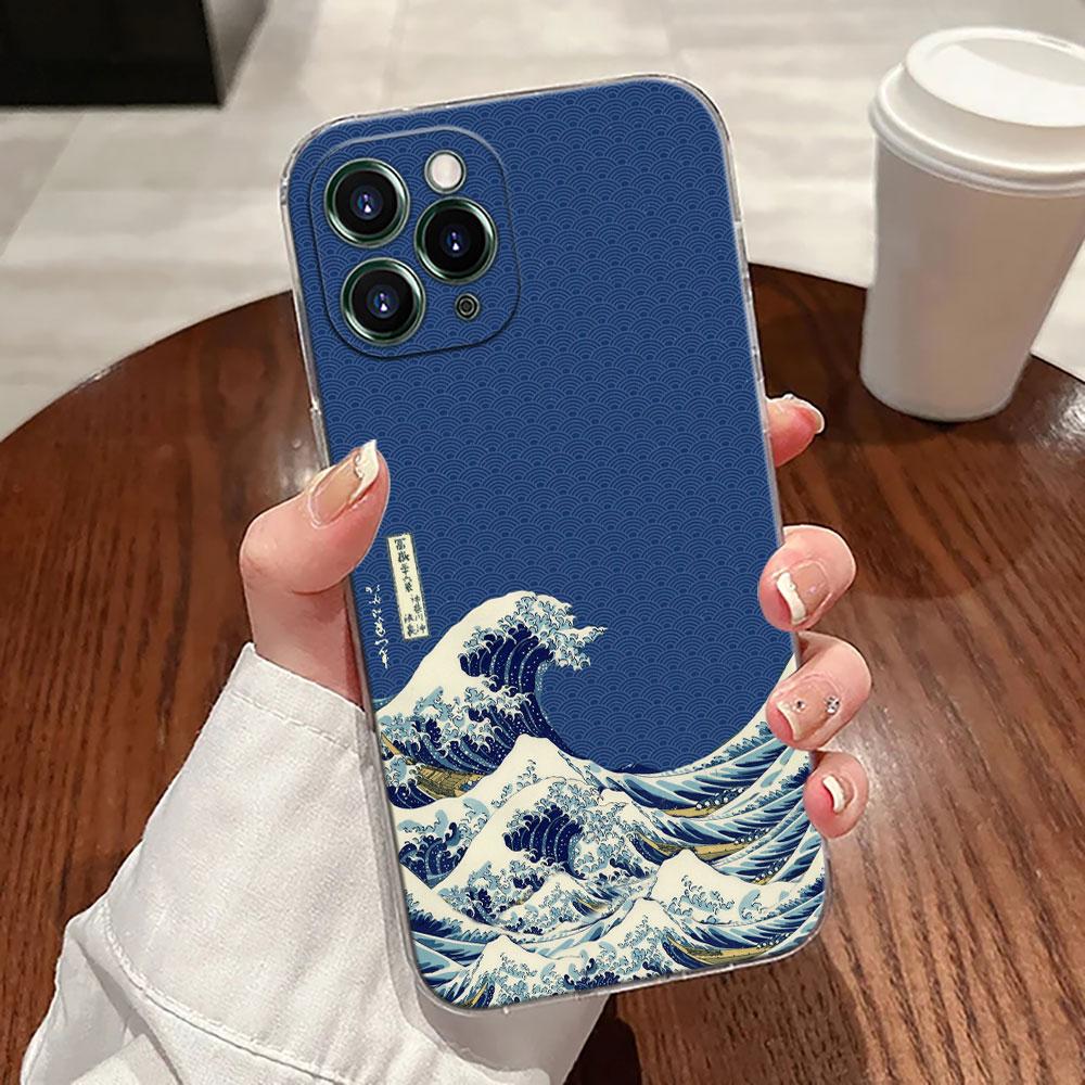 Большая волна Кацусика Хокусай Чехол Для Apple iPhone 17 16 15 14 13 12 11 Pro Max 16 Plus 16E 17Air 17Pro Чехол для телефона Funda