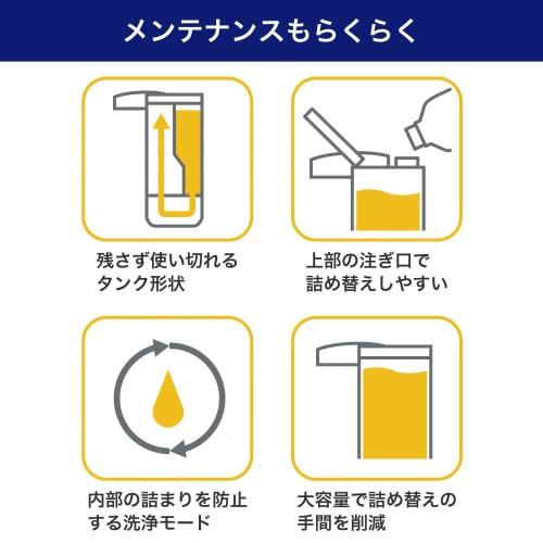 ELPA Hand Soap Dispenser, Mist Type, Black, 500ml Tank, Automatic, Waterproof, Use Up To the End, Just Remove the Lid and Pour ESD-09BMS