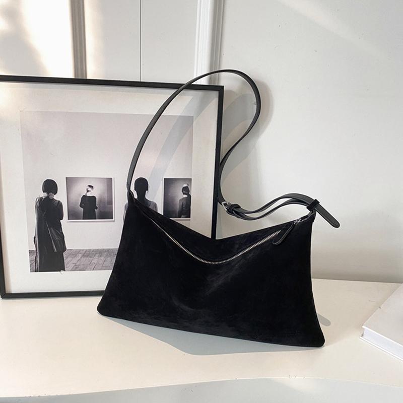 Женская замшевая ПУ кожа Большая вместимость Универсальная сумка через плечо Винтажный однотонный Повседневный стиль Сумка-тоут для поездок на работу KTY