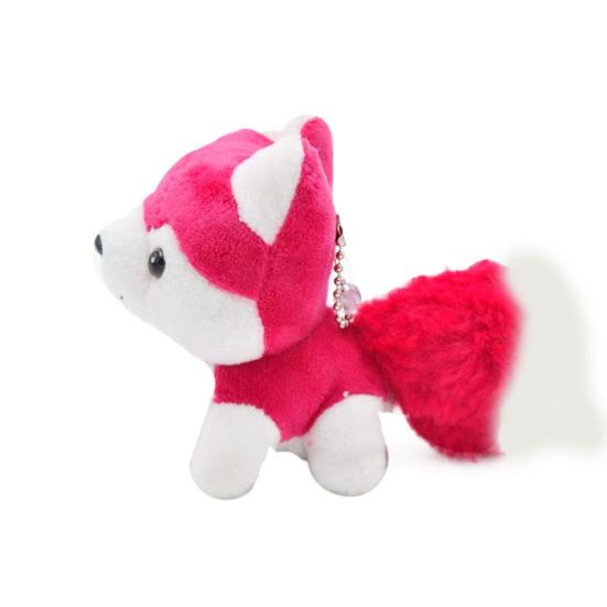 Собака Хаски Плюшевая Кукла Игрушка Брелок Брелок Подвеска Сумка Автомобильный Ключница