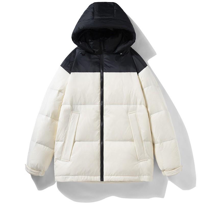 Mens Short Winter Down Jacket Outdoor Warm Color Block Coat Youth