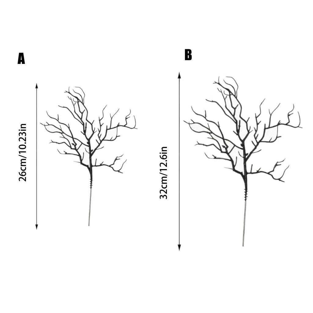 10 шт. Черные Хэллоуин Искусственные Мертвые Ветви Форма Рогов Невыцветающие Искусственные Пластиковые Ветви Дерева Реалистичные Изысканные