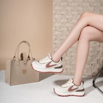 Мода 2024 Весна Осень Женские Спортивные Кроссовки Мужские Дышащие Повседневные Вулканизированные Кроссовки для Ходьбы на Платформе Толстая Подошва Крупные Кроссовки Р