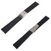 20 22 MM Black Silicone Rubber Waterproof Men& Women Watch Strap Band Deployment Buckle Watch Band