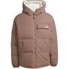 Down Jacket Reversible Warm Sports Casual Hooded Down Coat Unisex Jacket Rock-Layer-Deep-Earth-Brown JM9130