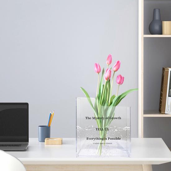 Clear Book Vase Water Planting Flowers Hydroponic Plants Vase Aesthetic Living Room Bedroom Home Office Decoration Book Lovers Gifts