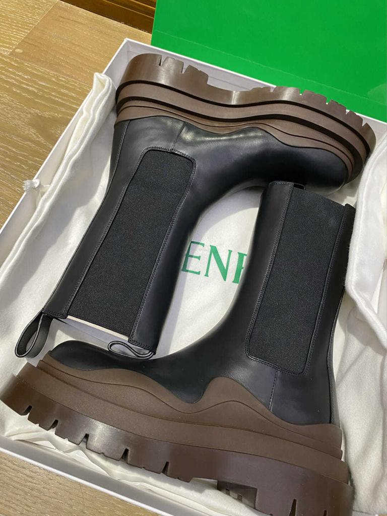 Зимние коричневые женские ботинки на толстой подошве с высоким голенищем из шерсти женские туфли на платформе ботинки челси короткие ботинки на высоком каблуке женские