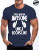 This Is What An Awesome Uncle Looks Like Graphic T-shirt for Unisex Casual Summer Tops Short Sleeve Uncle T-Shirts Fashion Tees