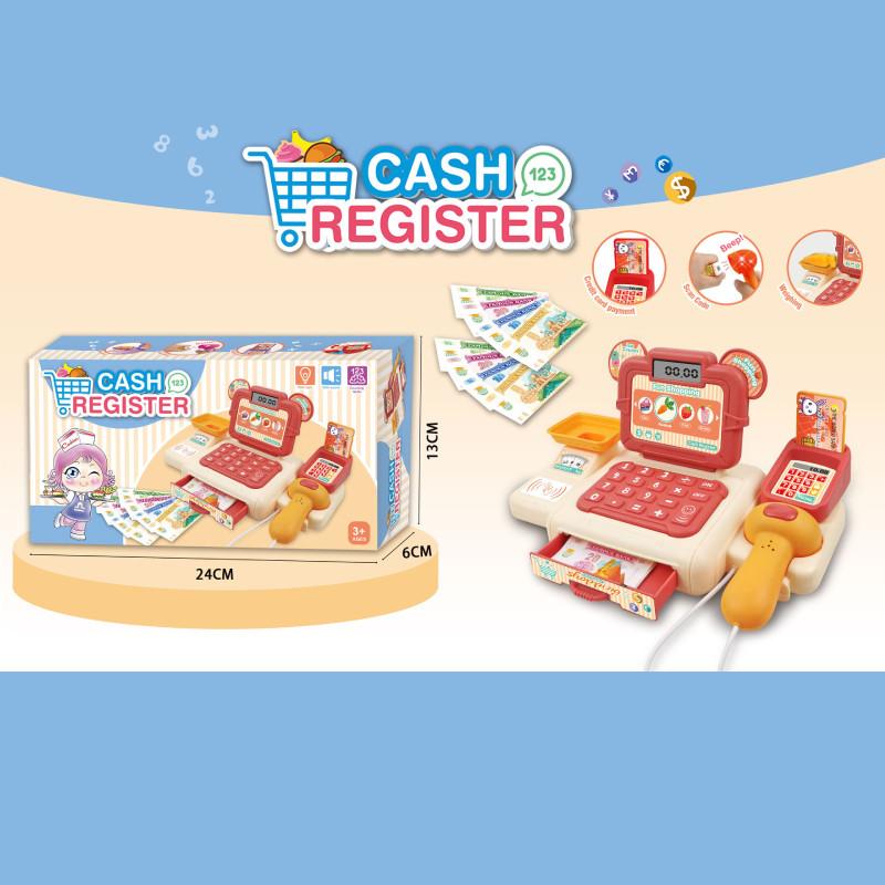 Детская игрушечная касса для ролевых игр со звуковыми и световыми эффектами, для обучения детей