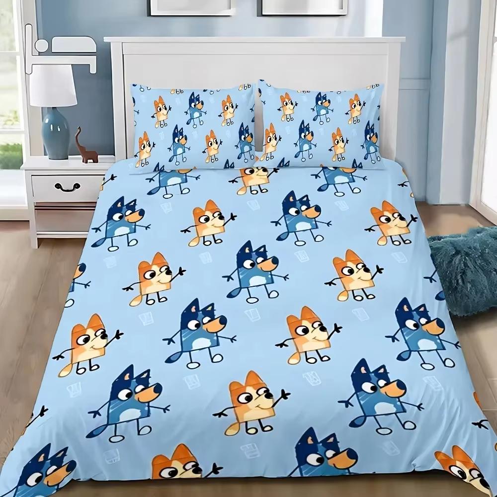 New design B-Blueys Duvet Cover Pillowcase 2/3pcs Bandit Chilli Bedding Set Adult Boy Girl Bedroom Children Single Double