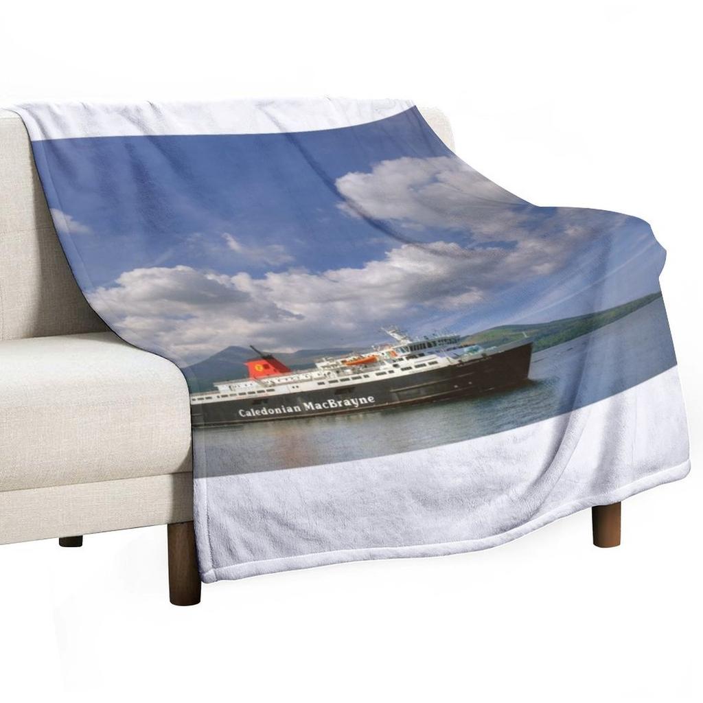 MV Caledonian Isles, Brodick Harbour, Isle of Arran Throw Blanket Thermal Multi-Purpose Furrys Hair Blankets