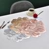 Floral Placemat Table Mat PVC High Temperature Resistant Non-Slip Coaster Placemat for Dining Table Wear-Resistant Table Protection Mat